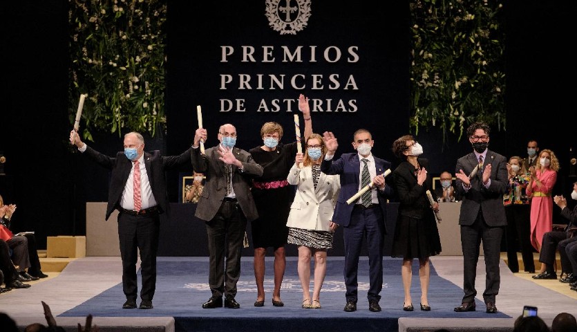 Los siete investigadores premiados (foto: Fundación Princesa de Asturias)