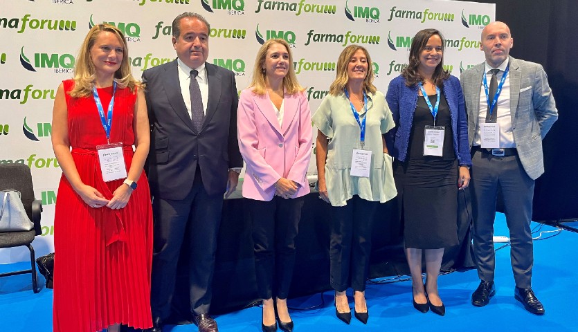 Rosi Vivancos (Allergan), Sergio Rodríguez (Pfizer), Ana Bosch (Farmaindustria), Elena Álvarez (Mujeres en Farma), Ana Martins (Grünenthal) y Javier Carpintero (Theramex).