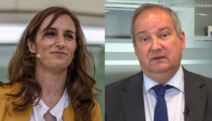 Mónica García, ministra de Sanidad, y Jordi Hereu, ministro de Industria